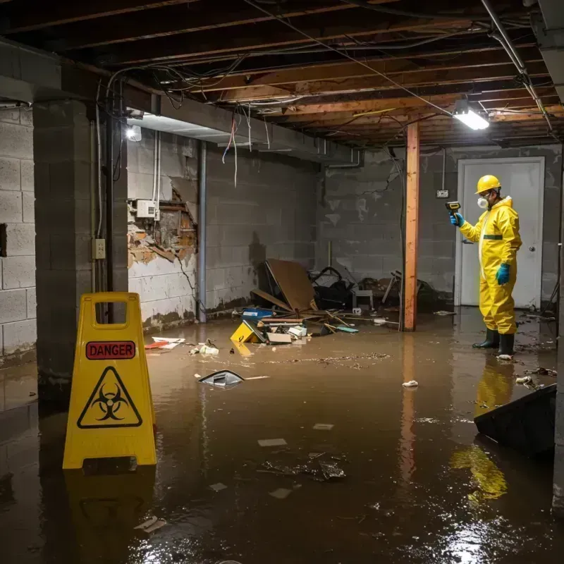 Flooded Basement Electrical Hazard in Oakland, MO Property